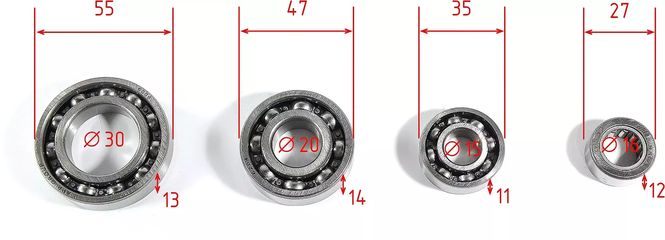 Подшипники КПП комплект 172FMM
