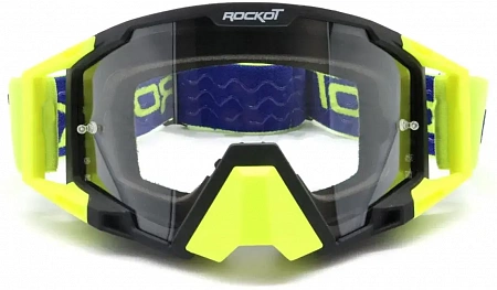 Кроссовые очки ROCKOT RM-375 (черный-желтый/прозрачная, Anti-Scratch/Anti-Fog) Кроссовые очки ROCKOT RM-375 (черный-желтый/прозрачная, Anti-Scratch/Anti-Fog)