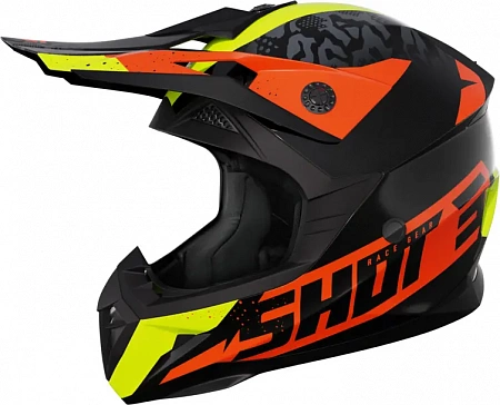 Кроссовый шлем SHOT PULSE AIRFIT, черный/Hi-Vis желтый/оранжевый глянцевый Кроссовый шлем SHOT PULSE AIRFIT, черный/Hi-Vis желтый/оранжевый глянцевый