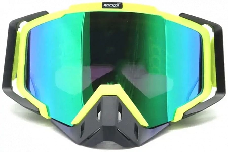 Кроссовые очки ROCKOT RM-323 (желтый-черный/зеленая, REVO Light, Anti-Scratch/Anti-Fog) Кроссовые очки ROCKOT RM-323 (желтый-черный/зеленая, REVO Light, Anti-Scratch/Anti-Fog)